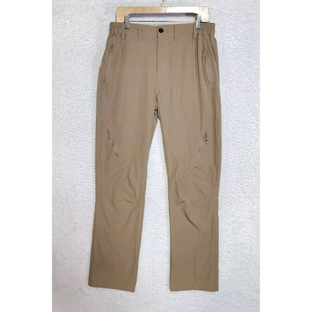 Postropaky Mens Lightweight Quick Dry Hiking Fishing Pants Zipper Pockets 34x32